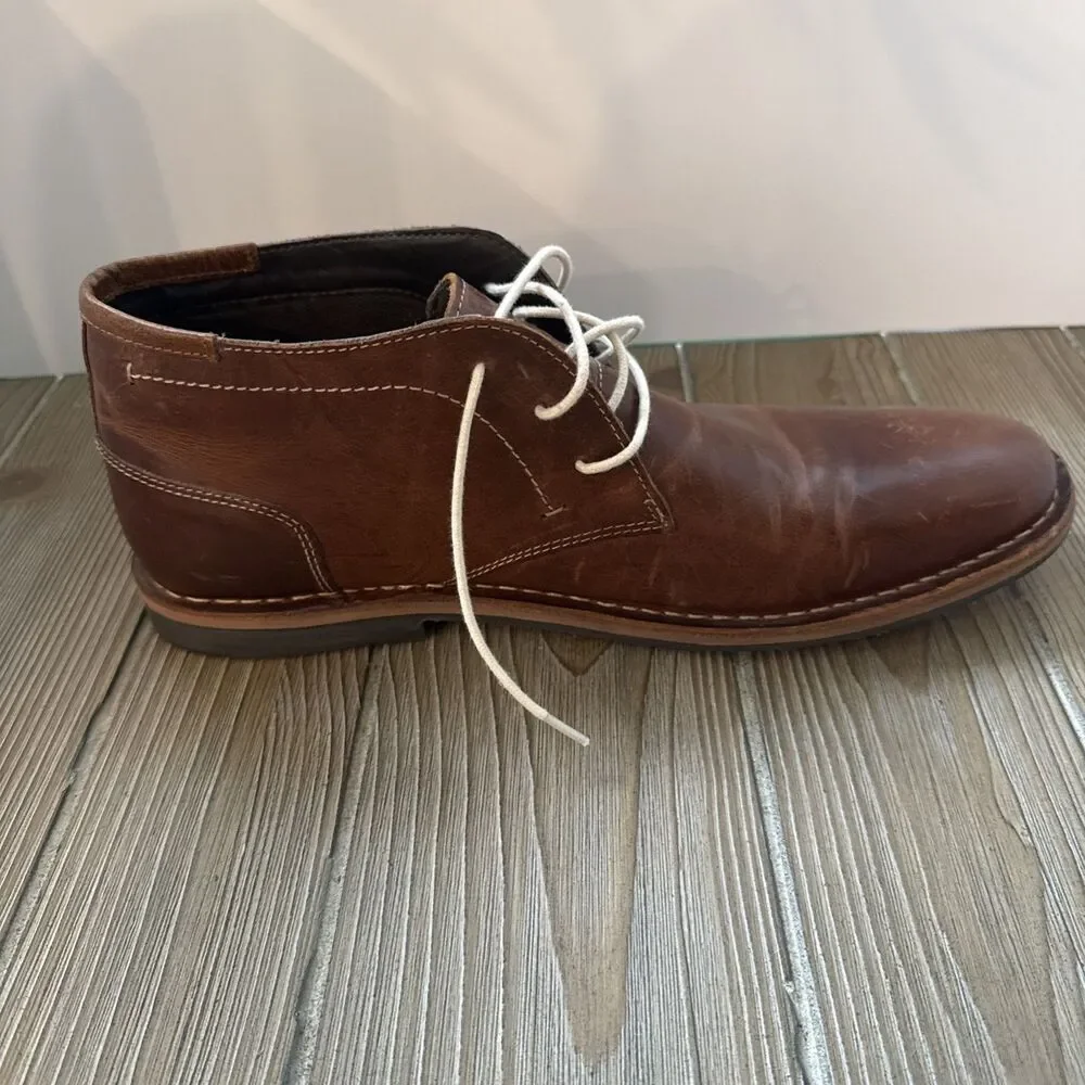 Steve Madden Mens Harken Chukka Genuine Leather Boots Dress Shoes Size-  13M